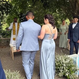 Elegant Silver Wedding Dress